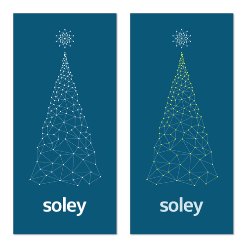 A clean and minimalistic christmas card for a software startup