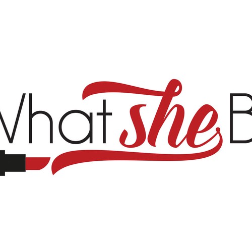 Modern, sleek logo for WhatSheBuys, luxury ecommerce store