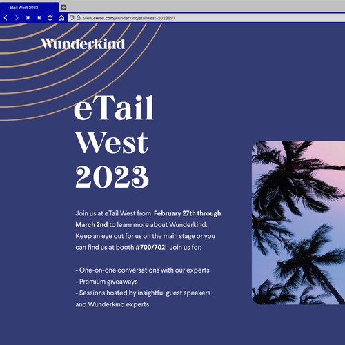 eTail West 2023 Invite | Ceros