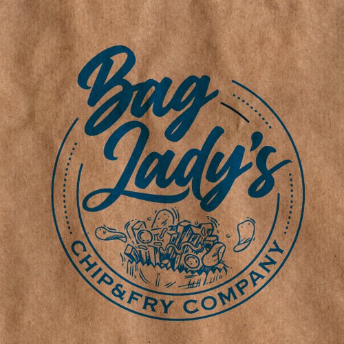 Powerful restaurant logo for Bag Lady’s