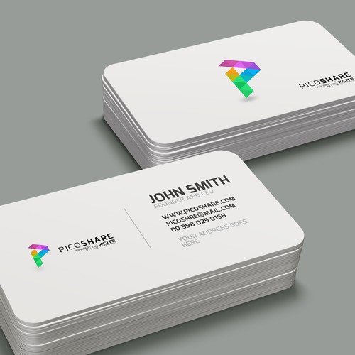 Logo and business card for Picoshare