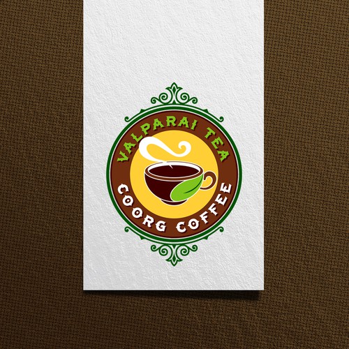 vintage logo for South Indian Filter Coffee and Tea Kiosk