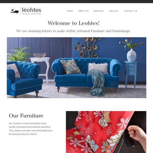 Squarespace Website Design for an Artisanal Furnishings Brand