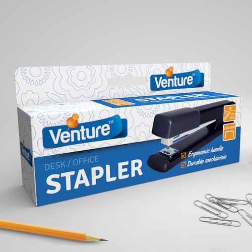 Logo and packaging design for Venture office supply