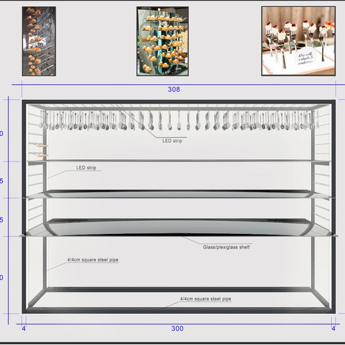 3D design for a wedding food stand