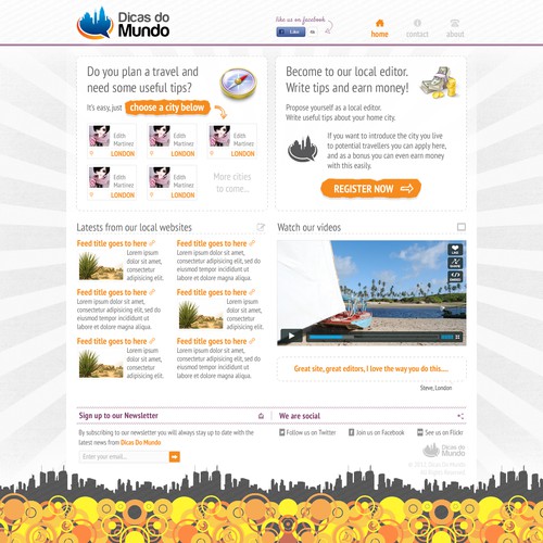 Dicas do Mundo needs a new website design