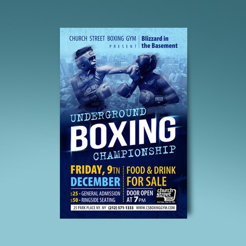 Boxing match poster