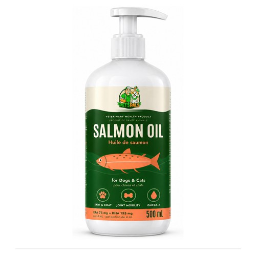 Bilingual salmon oil label for dogs & cats — Pet's Pals