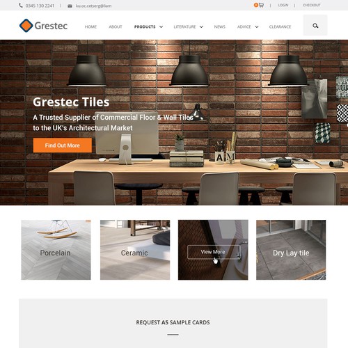 Webdesign for tile company