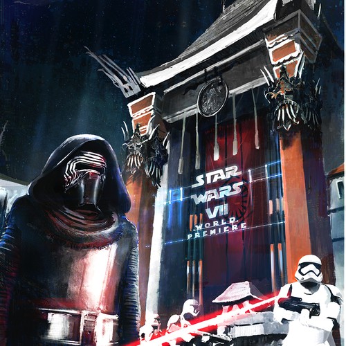 Illustration design for Star wars 7 entrance to the Grauman Chinese Theatre