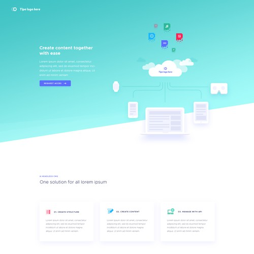 Modern landingpage for Saas startup