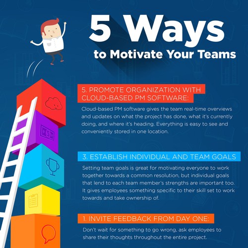 Enticing illustration about ways to motivate a team.