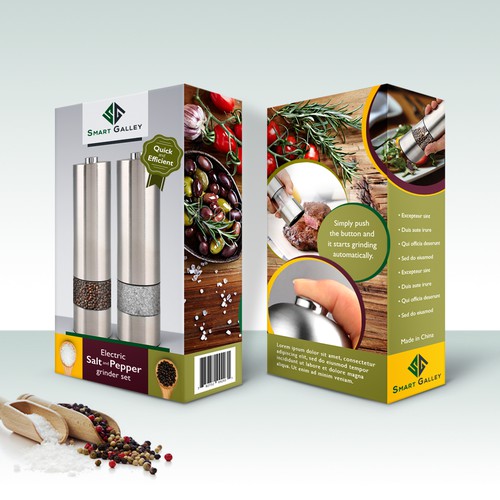 Packaging for a salt and pepper grinder Set