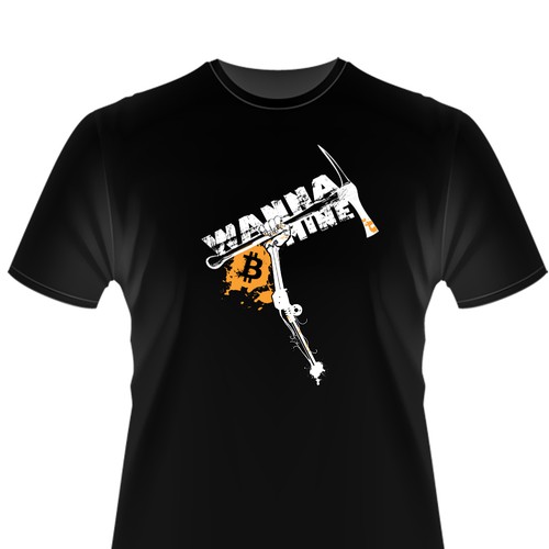 T-shirt illustration for Bitcoin Fest "Wanna Mine"