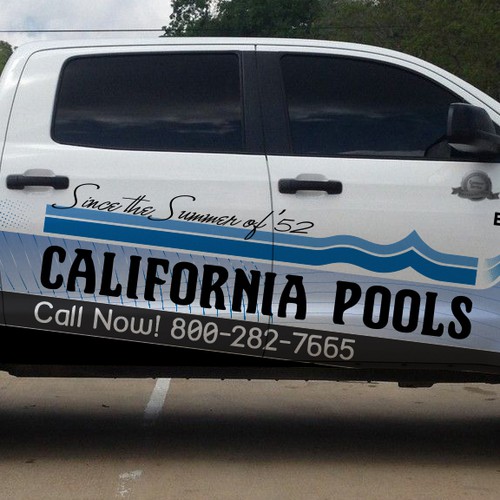 See your Design Driving Around Town! Create a Truck Wrap for California Pools