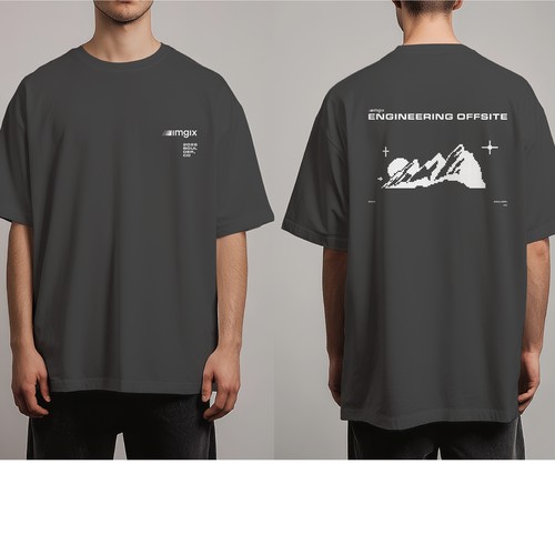 Cool and Sleek design, yet Fun (for Engineering) T-Shirt for company retreat at Colorado