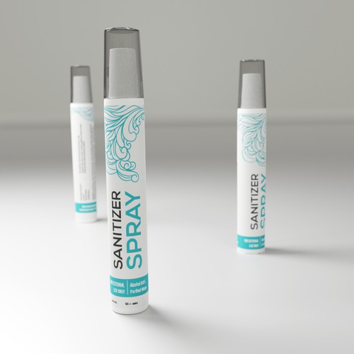 sanitizer spray label design