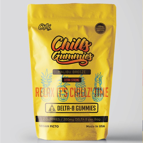 chills gummies packaging design