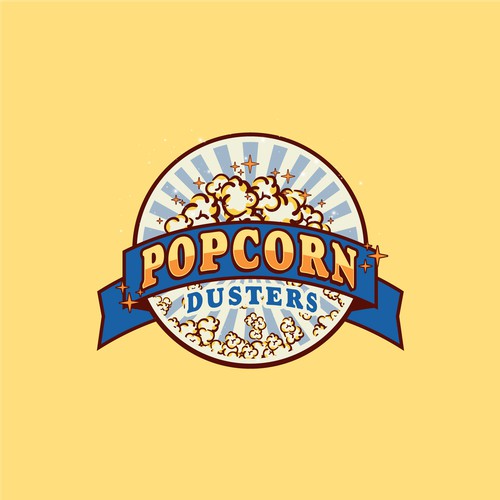 Classic Retro Logo for Popcorn Dusters