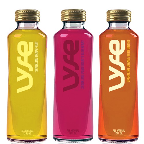 Create a logo and bottle design for Lyfe Soda.