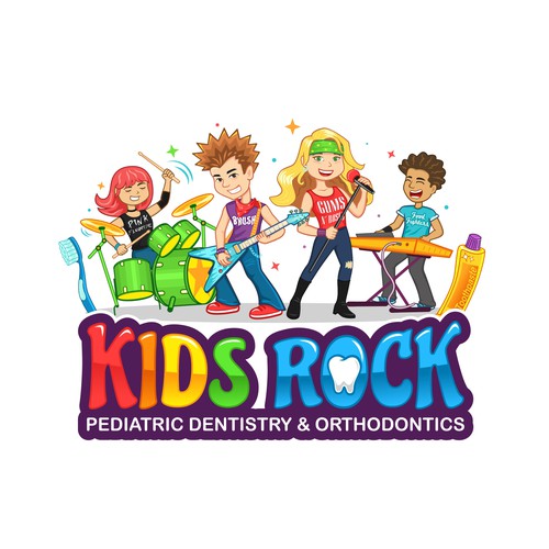 Kids Rock Pediatric Dentistry and Orthodontics needs a fun, music-themed logo! 