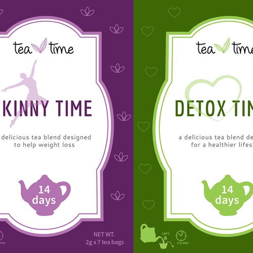 Labels for the tea blends