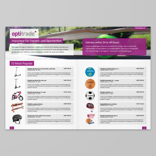 Brochure/Booklet Page Design for Optitrade