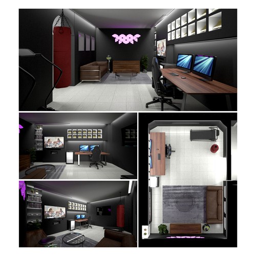 Design a Home Gaming Room / Man Cave (3D Render / Interior Design)