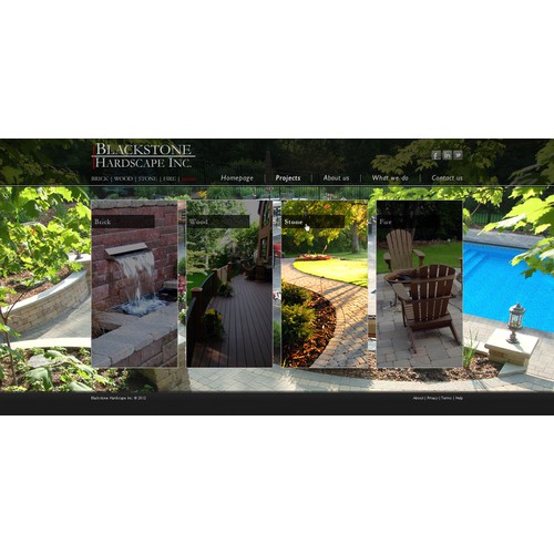 Help www. blackstonehardscape.com with a new website design