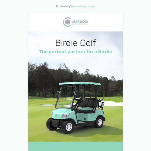 Responsive email for a golf cart brand
