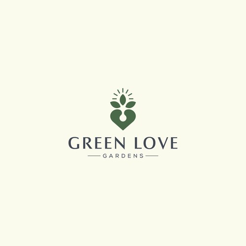 Green Love Garden Logo design