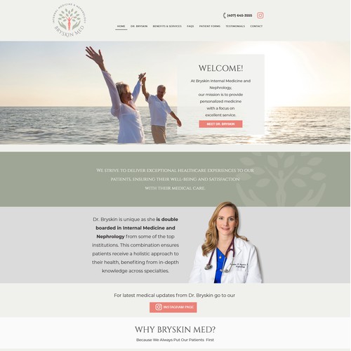 Premium Healthcare Web Design | Internal Medicine Clinic UI/UX