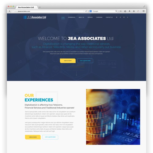 website for a corporate communications firm that embraces digitalization