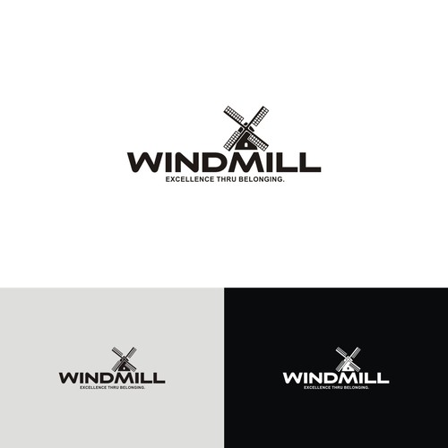 Windmill logo concept for education