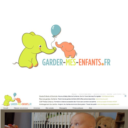 A new logo to impulse a new dynamic for garder-mes-enfants