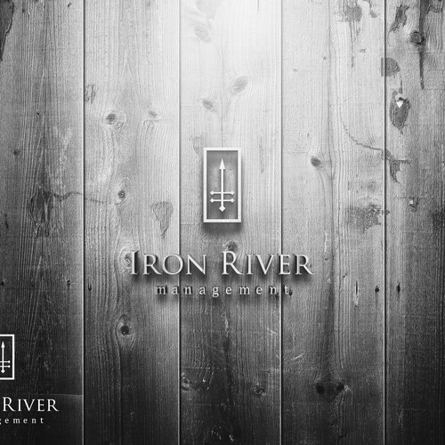 Create a logo and business card for Iron River Management