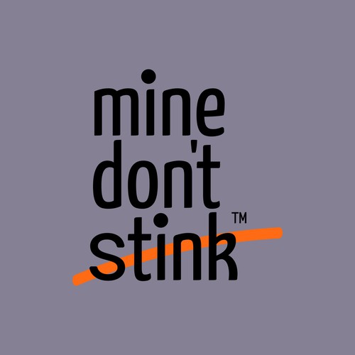 Mine don't stink logo design