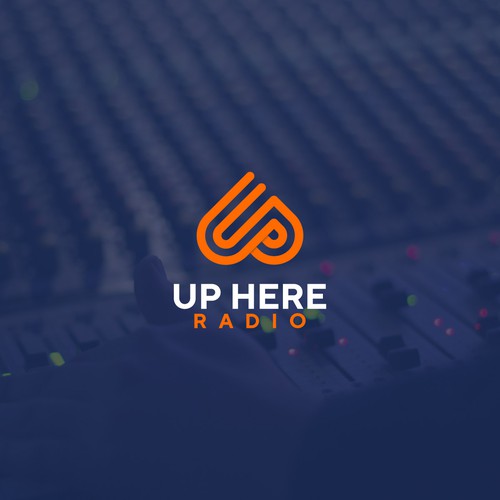 Bold logo for UP Here Radio