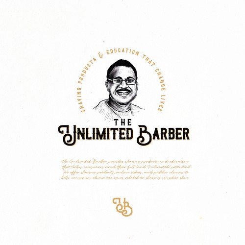 Vintage logo design for barber