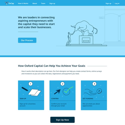 OxCap Web Page Design and Illustrations