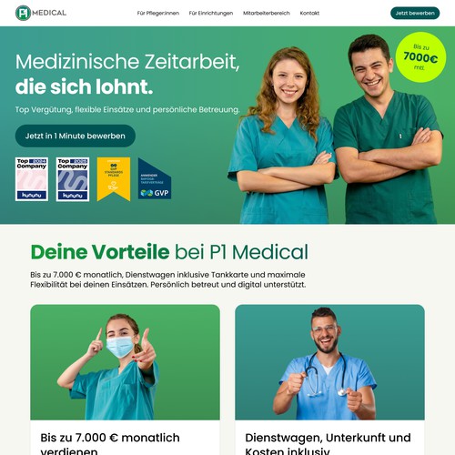 Webdesign for P1Medical