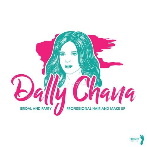 Hair and makeup artist logo design