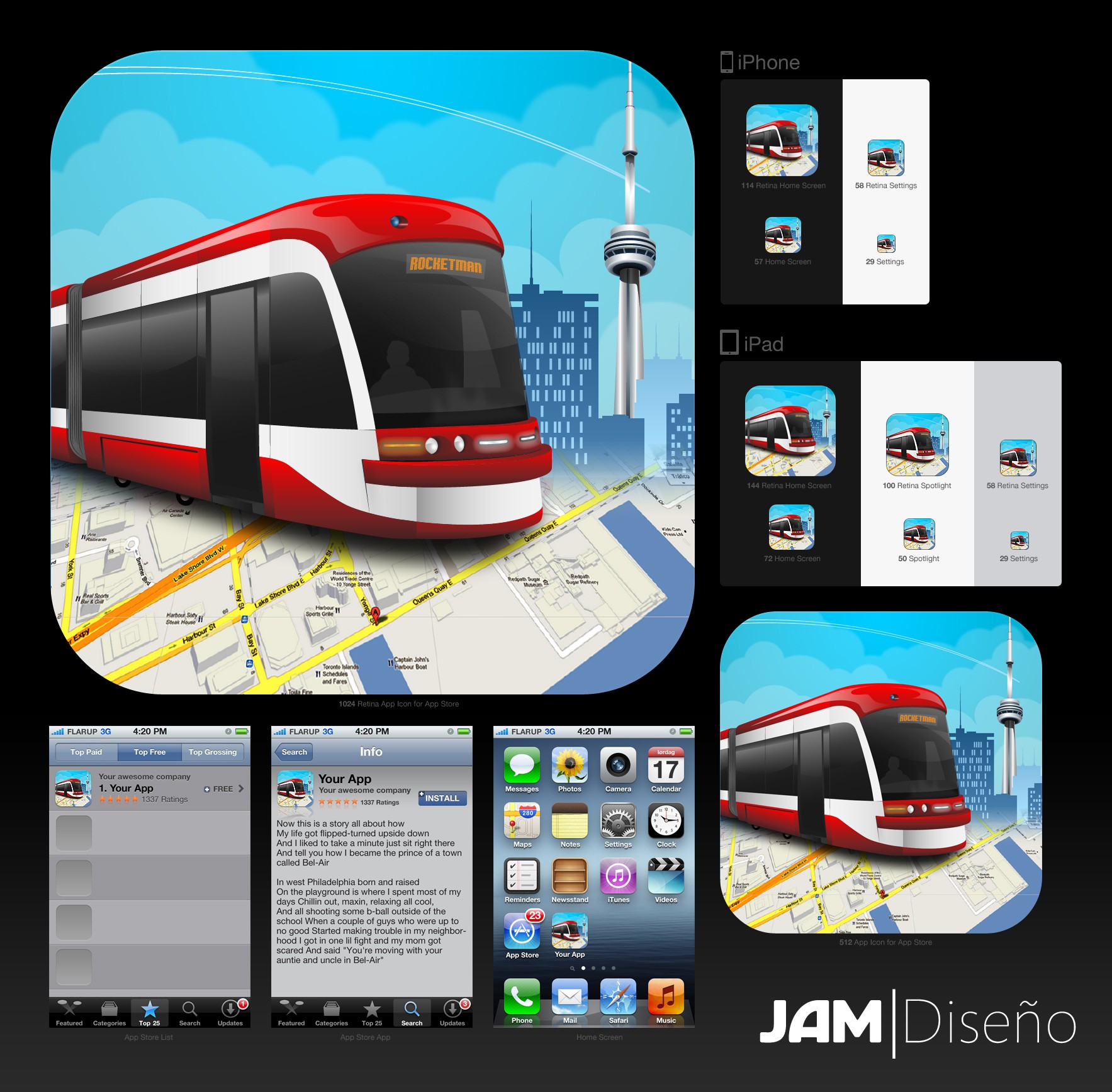 Public Transit iPhone App needs a new App icon