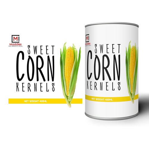 packaging design of canned corn