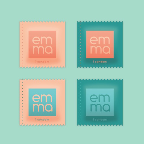 Package design concept for EMMA condoms