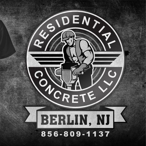 Create a company shirt for a concrete contracter