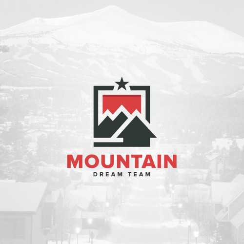 Minimal mountain logo design