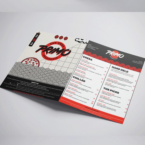 Menu Template Design for a Hip Restaurant