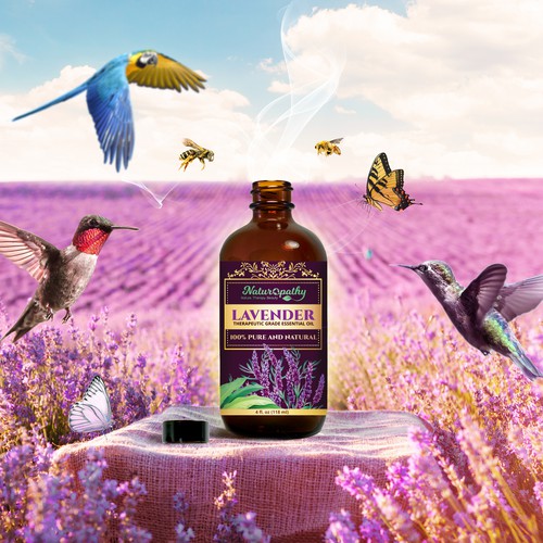 Label design for Lavender oil