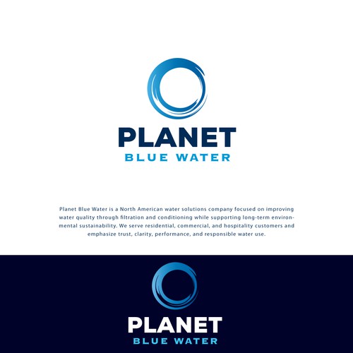 A clean, strong logo for North American water solutions company.